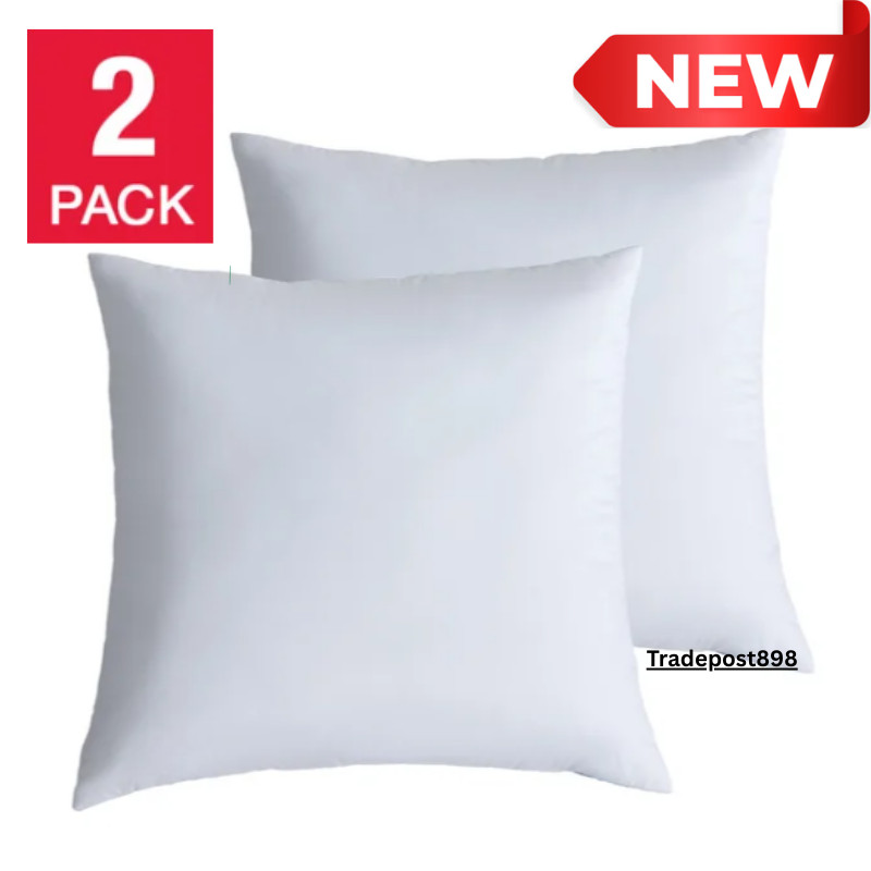 2-Pack Hotel Grand Feather Euro Bed Pillow, Medium/Firm Support, 26’ x 26” NEW