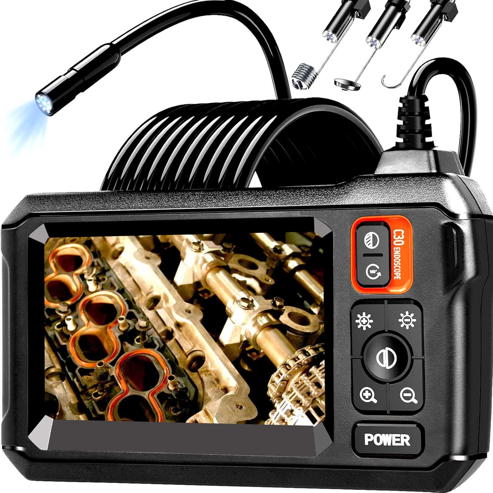 Articulating Borescope Inspection Camera with Display