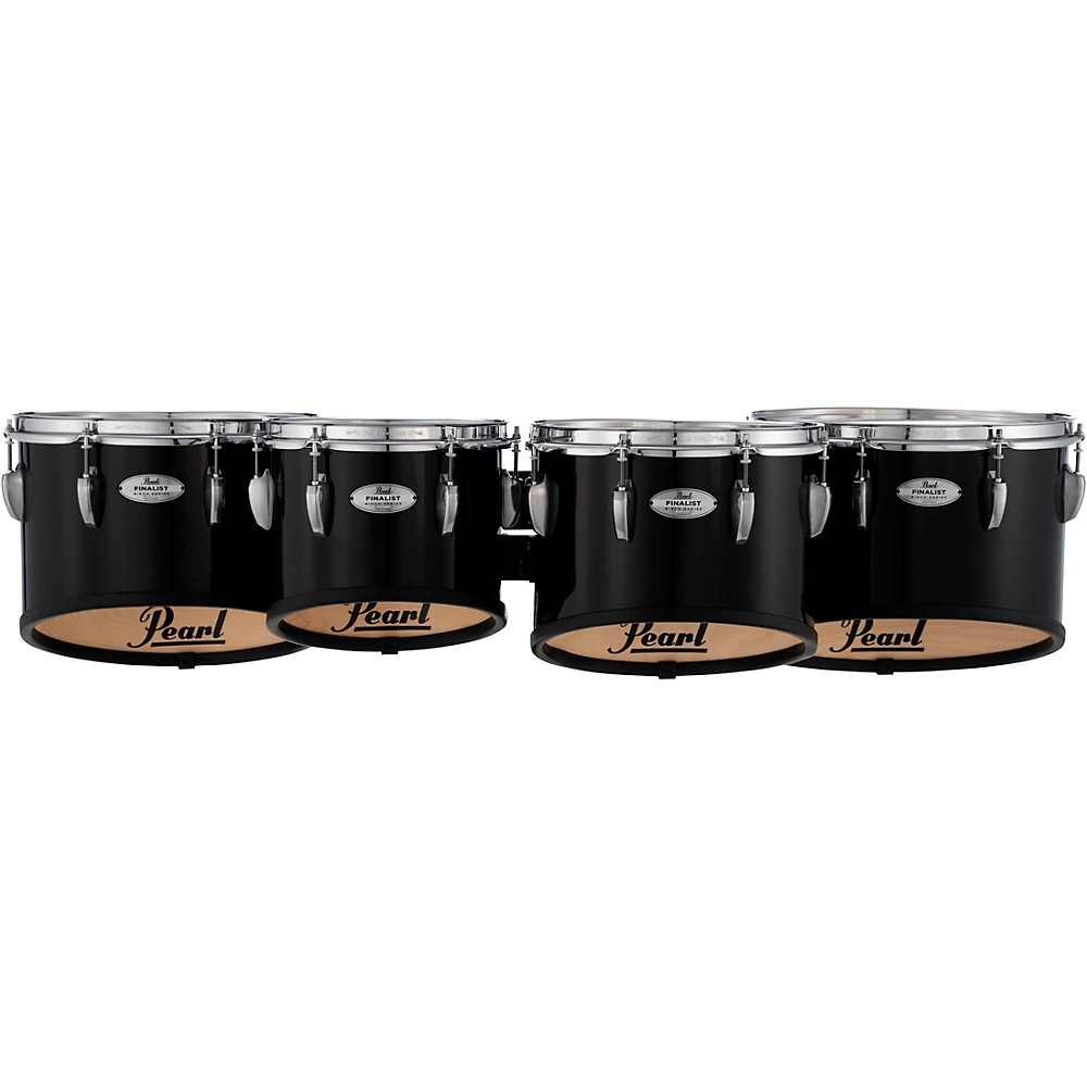 Pearl Finalist FMTB0234 Marching Tenor Set 10, 12, 13, 14 in. Midnight Black
