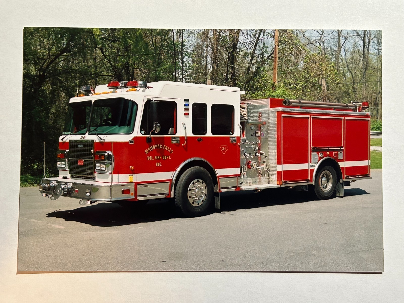 Mahopac Falls NY 2004 Spartan Marion pumper Fire Apparatus Print A59