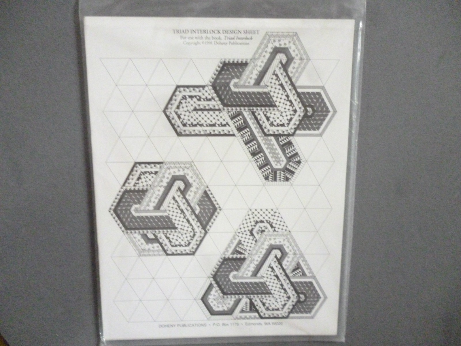 TRIAD INTERLOCK DESIGN SHEET DOHENY PUBLICATIONS 1991
