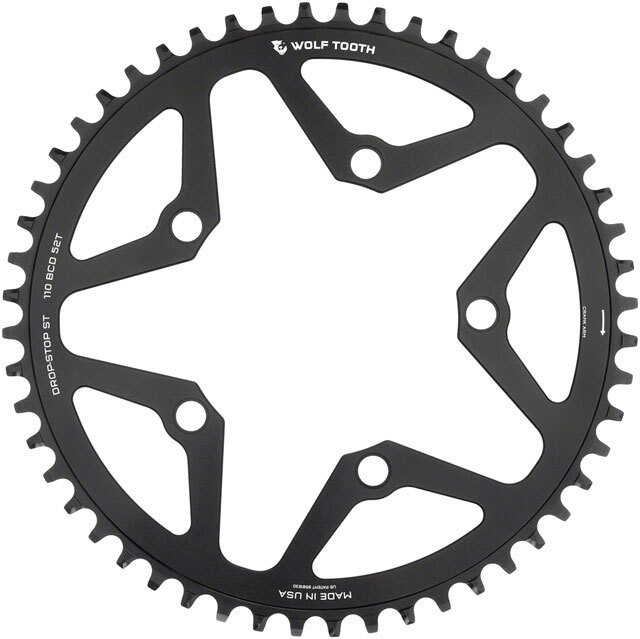 Wolf Tooth 110 BCD Gravel, CX and Road Chainring - 52t, 110 BCD, 5-Bolt, Drop-St