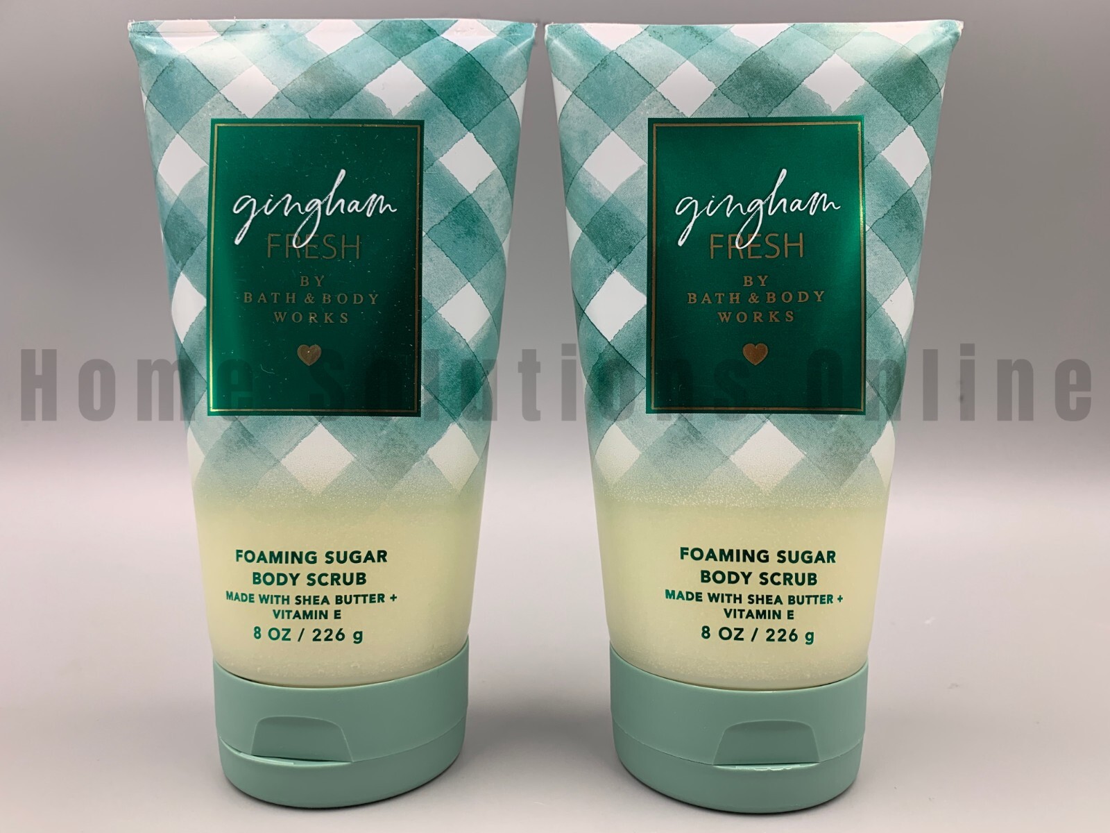 Bath & Body Works Gingham Fresh Foaming Shea Butter Sugar Scrub S/2 8 Oz #9184