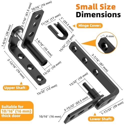 Dual Swing Saloon Door Hinges, Self Closing Cafe Door Hinge Features Small 1