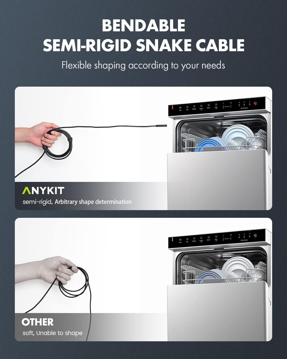 Endoscope Camera 1920P HD Borescope Inspection Camera for iPhone and Android 5M