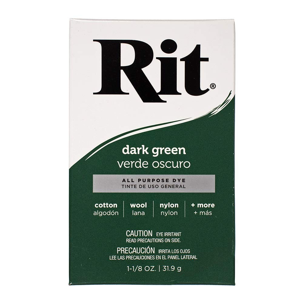 Dark Green Fabric Dye Powder All Purpose Eco Friendly Rejuvenates Old Clothes