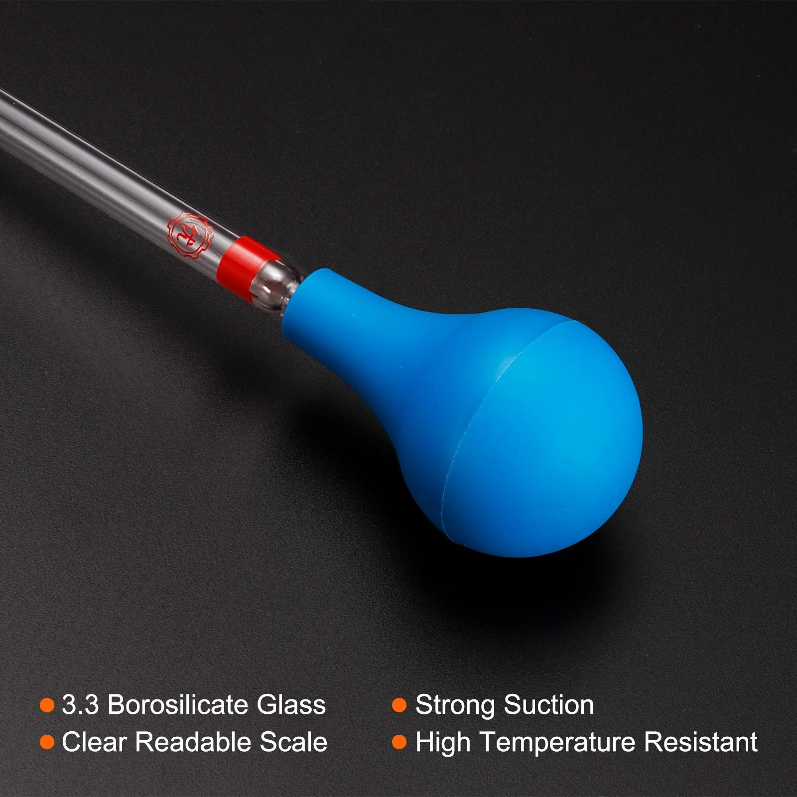 Graduated Dropper Pipettes Kit, 5ml Pipette with Rubber Cap, Clear