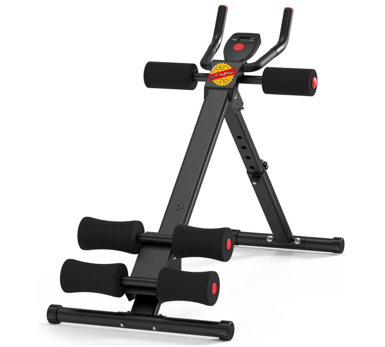 Foldable Ab Workout Machine, Ab Cruncher for Home Gym – 440 LBS Capacity
