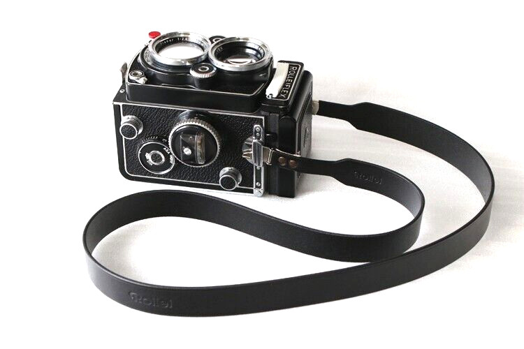 Genuine Leather Neck Strap f Rolleiflex 2.8F 2.8E 3.5F 3.5E 3.5T 2.8GX/FX Black