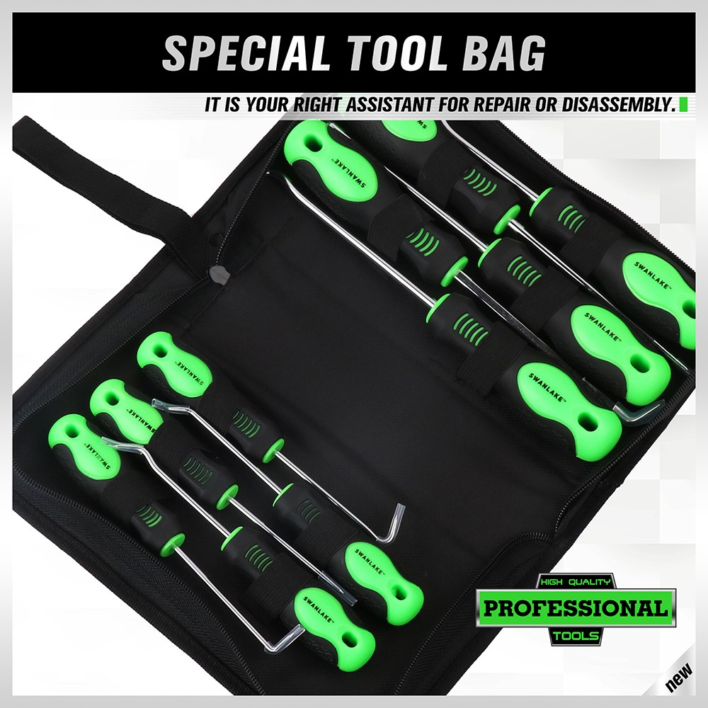 10pc Pick & Hook Set Extra Long O-Ring & Seal Remover Soft Grip Assorted Shapes