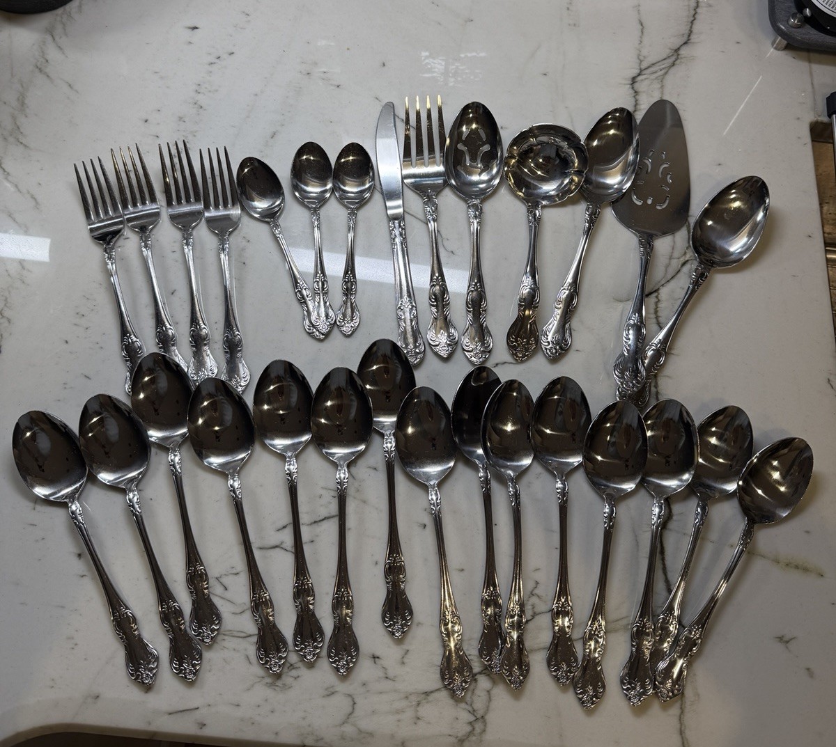 29 Piece Flatware Set Embassy Classic Stainless Valhalla Japan