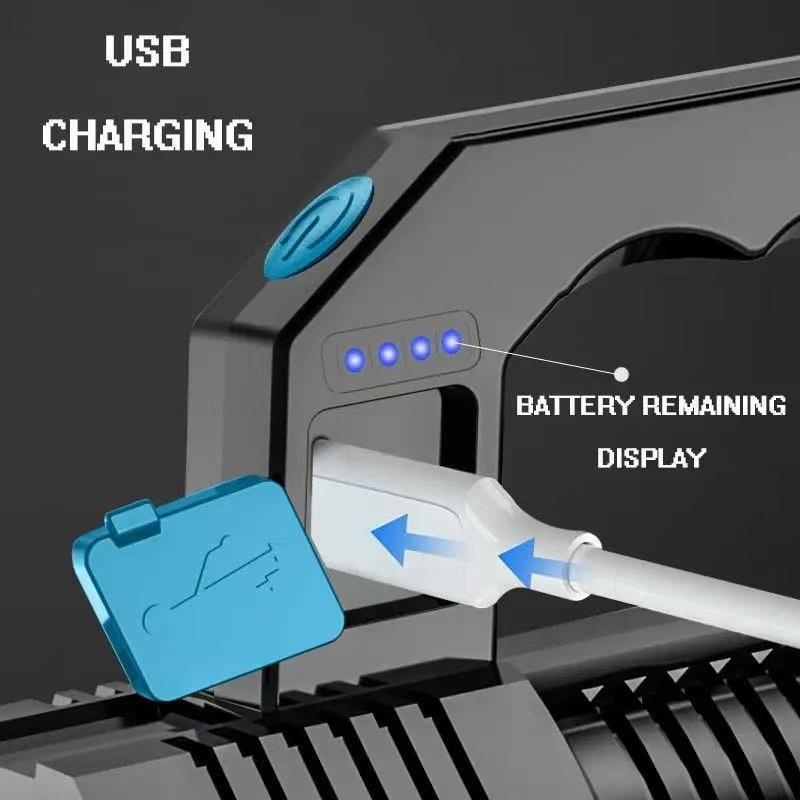 Super Bright 22000LM LED Flashlight High Powered Torch USB Rechargeable Lamp