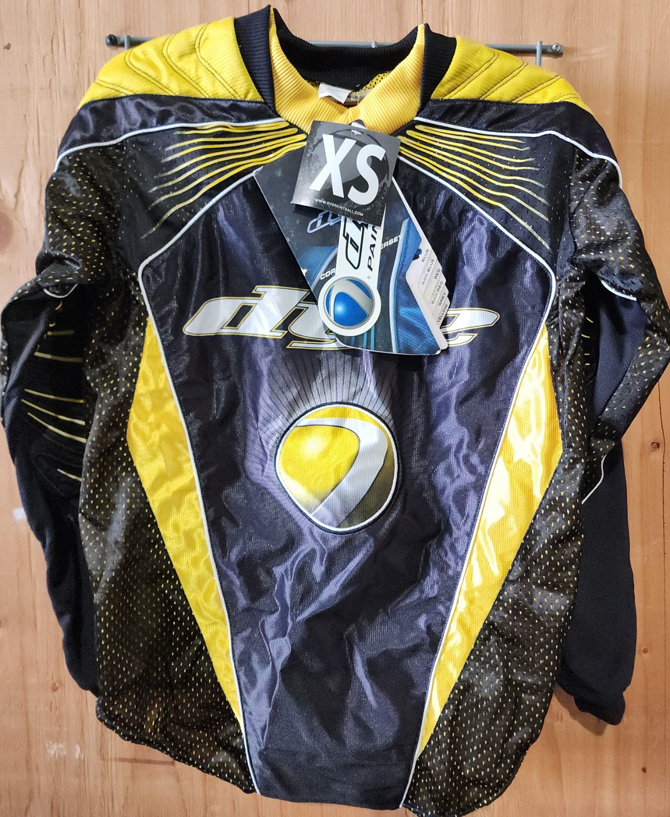 N.O.S Dye C6 Paintball Jersey Adult XS Yellow Core Division