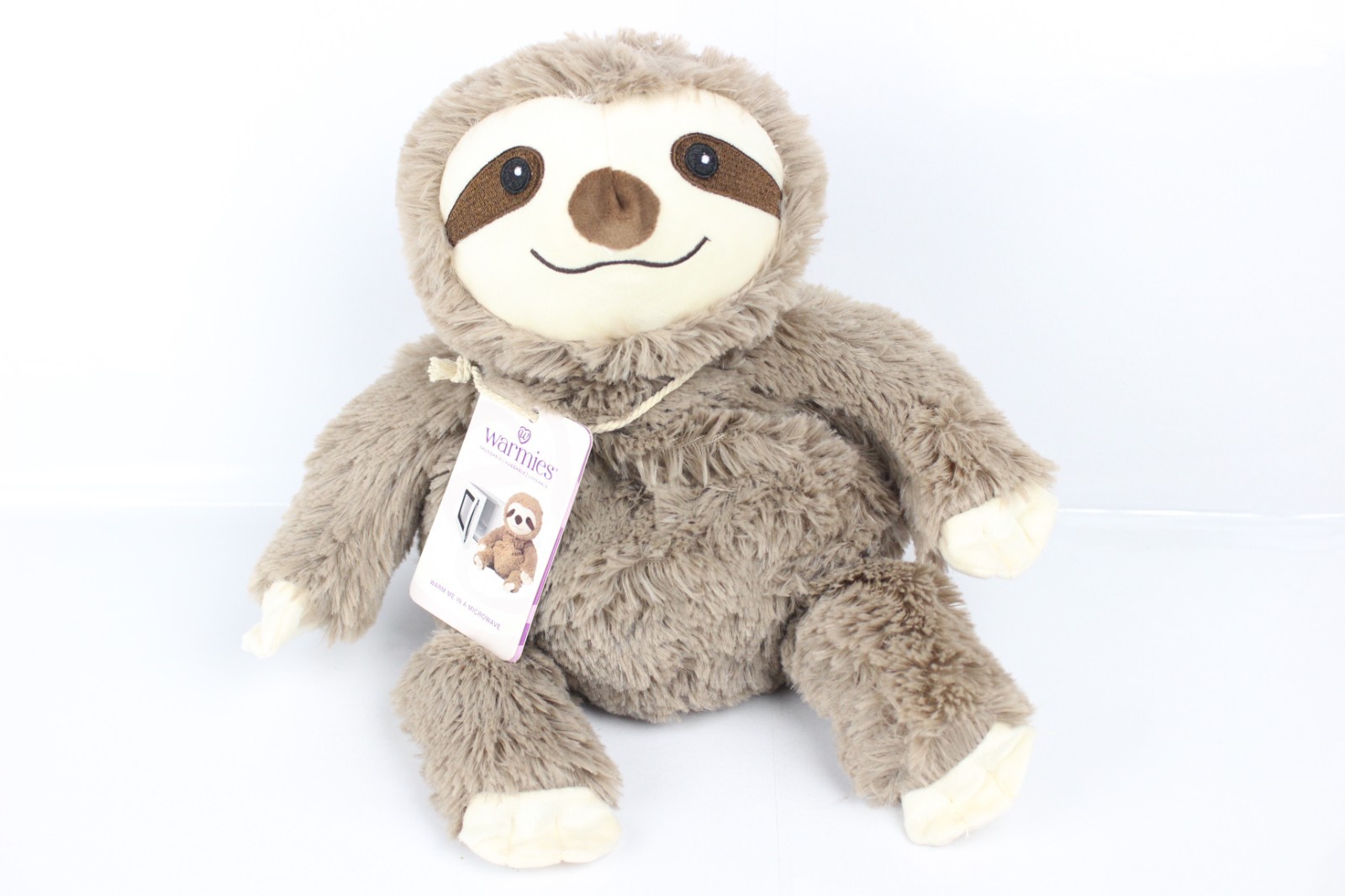 Warmies Brown Sloth Plush Animal Microwavable Freezable Lavender Scented NWT
