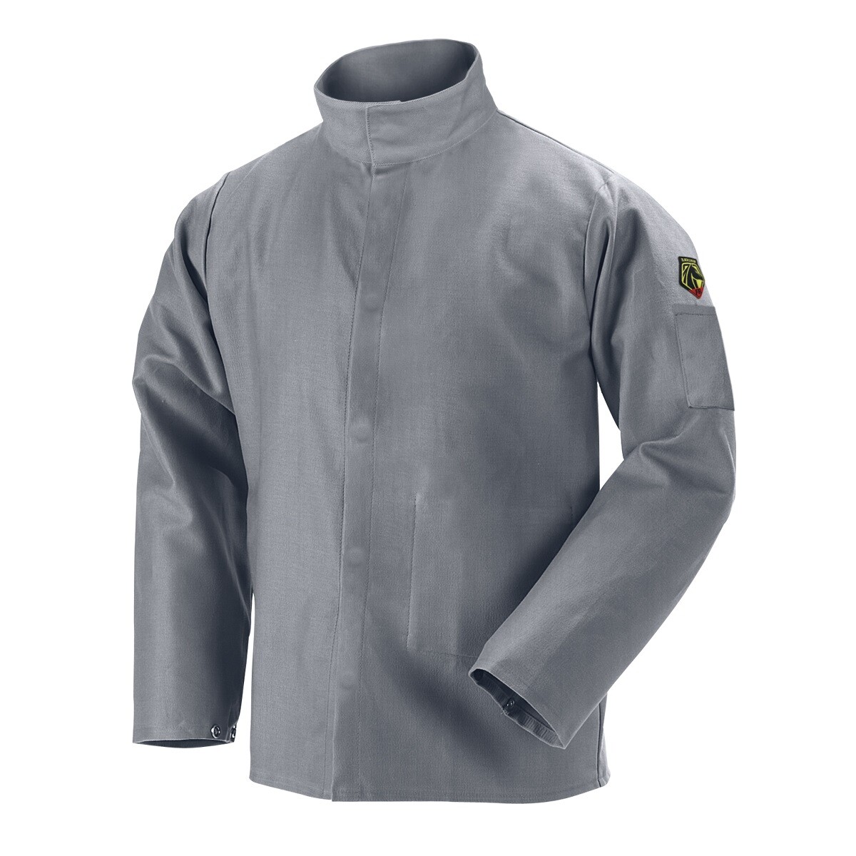 Black Stallion NFPA 9oz Gray FR Cotton Welding Jacket (X-Large) (JF2220-GY)