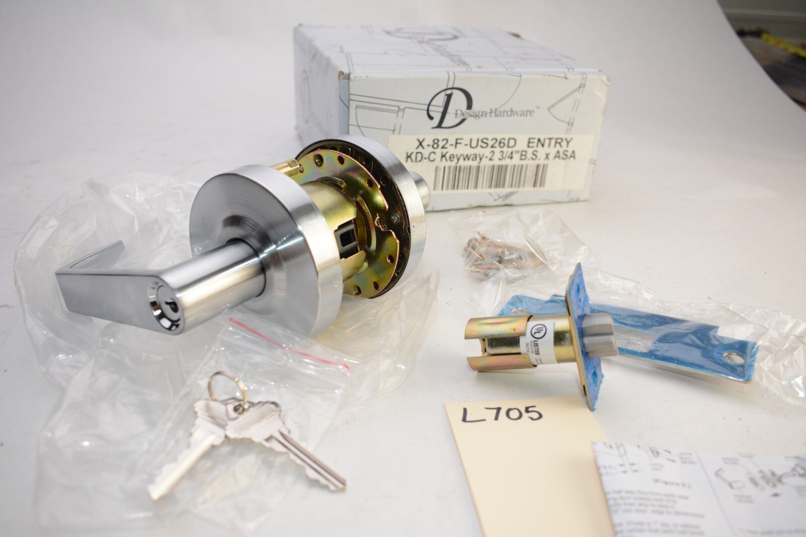 Design Hardware X-82-F Lever Lockset, Entry/Office Function, Heavy-Duty Grade-1,
