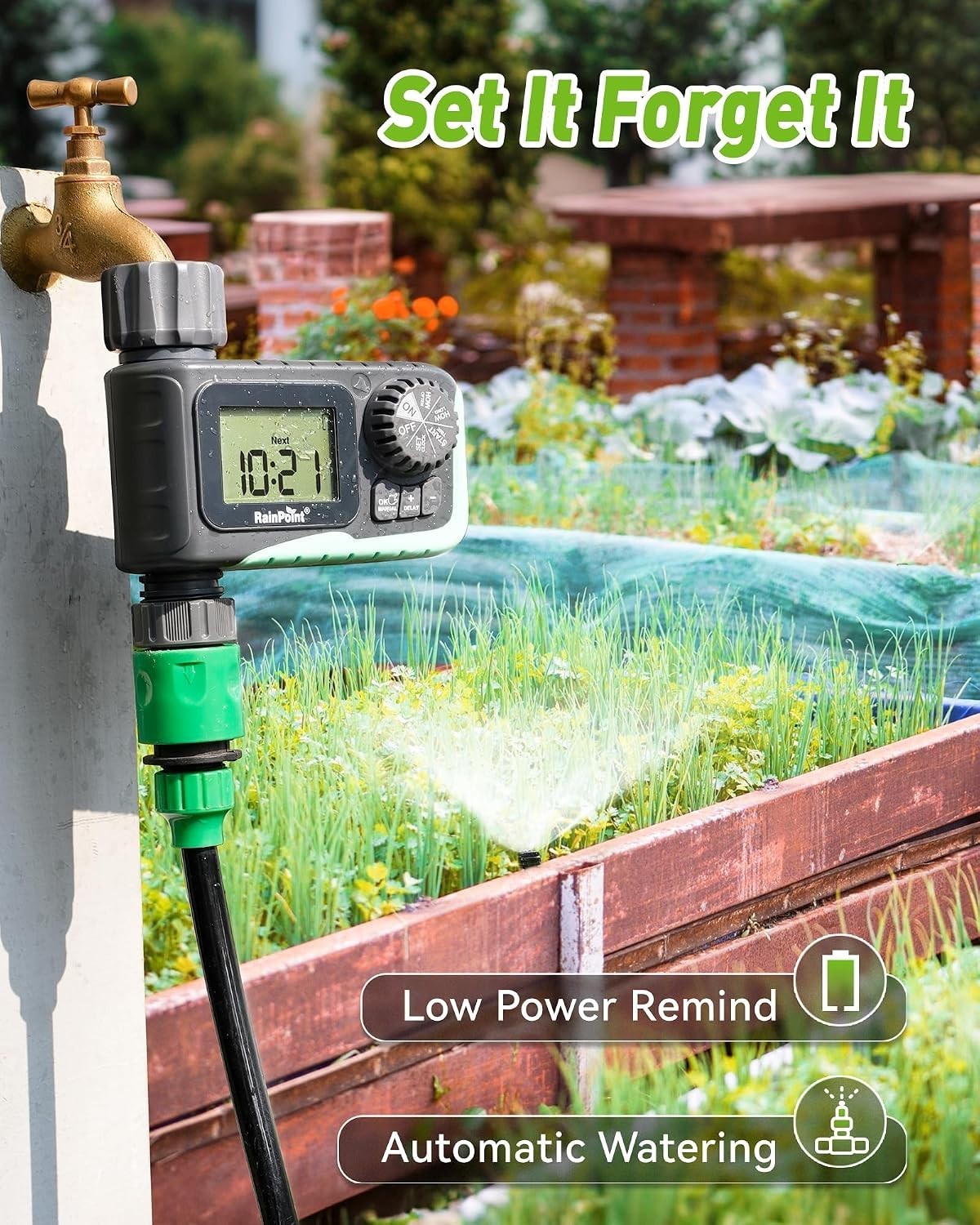 Sprinkler Timer Outdoor, Water Timer for Garden Hose, Programmable Watering I...
