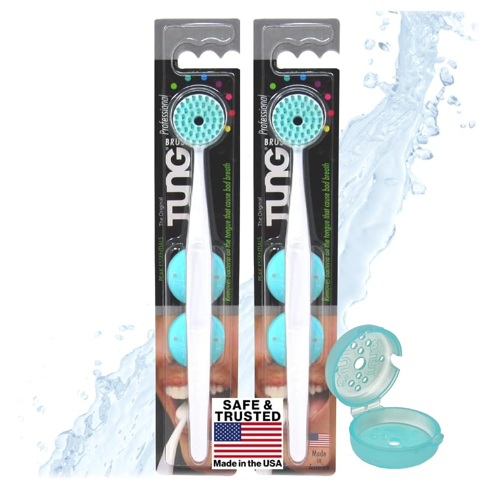 Tung Brush Tongue Cleaner, Plastic Tung Scraper, Tongue Cleaning to Fight Bad...