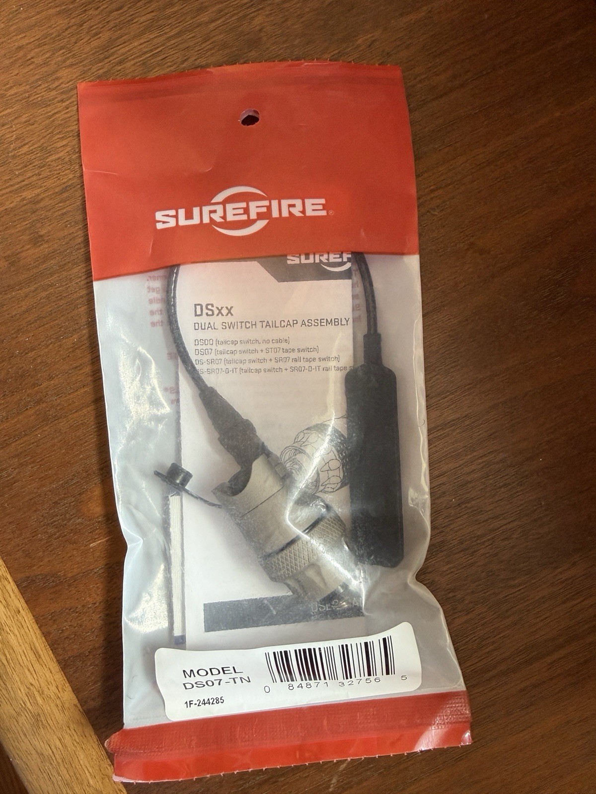 SureFire DS07-TN Tan Weapon Light Switch Tailcap Assembly for Rifle