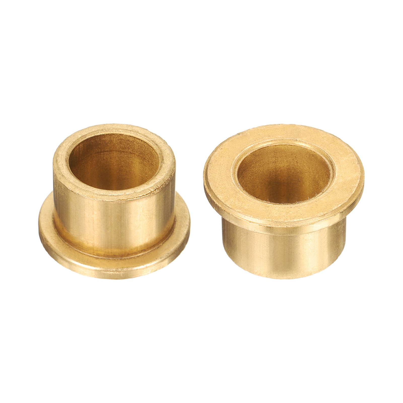 2Pcs Flange Sleeve Bearings, 16x22x16mm Self-Lubricating Sintered Bronze Bushing