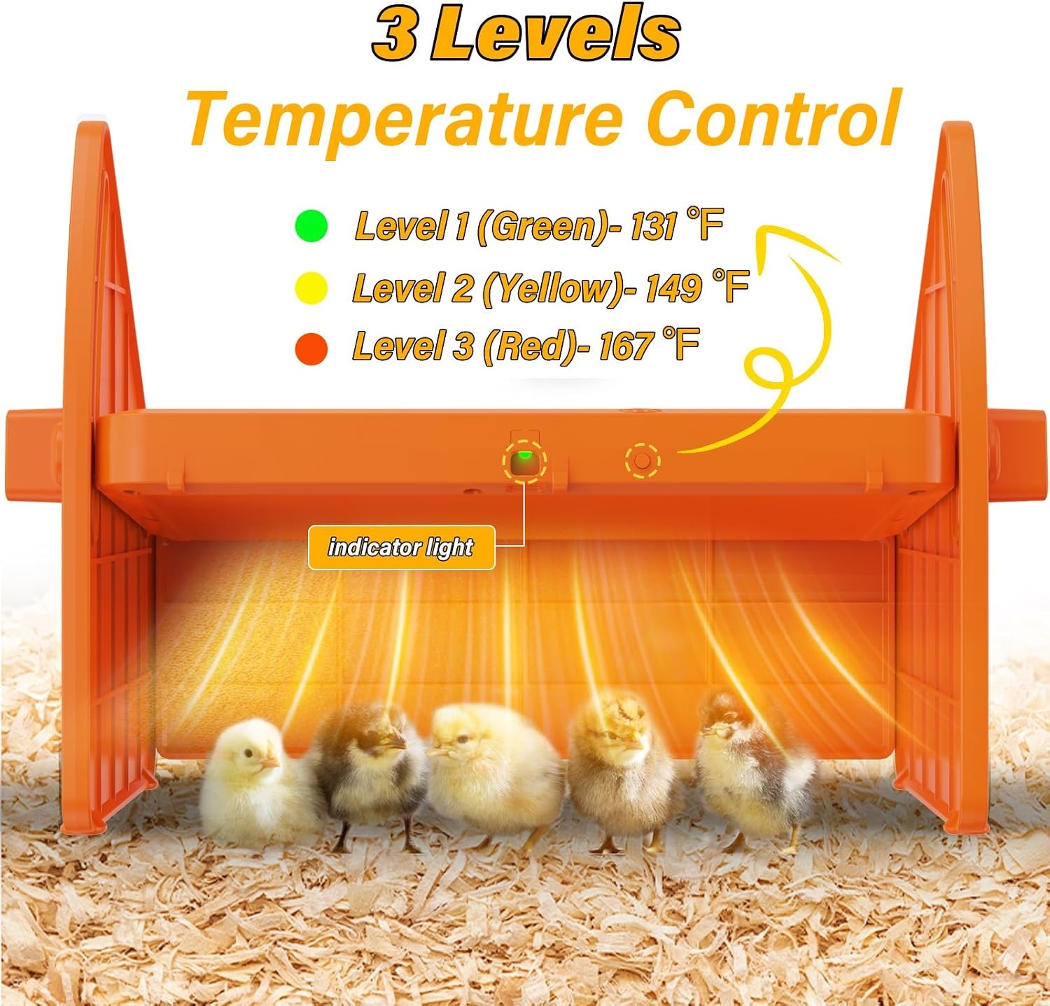 3 Levels Adjustable Chick Duckling Brooder Heating Plate Poultry Warmer