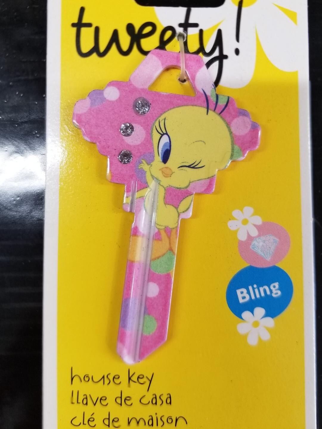 LOONEY TUNES BLING YELLOW TWEETY BIRD SCHLAGE SC1 KEYBLANK - READ DETAILS BELOW