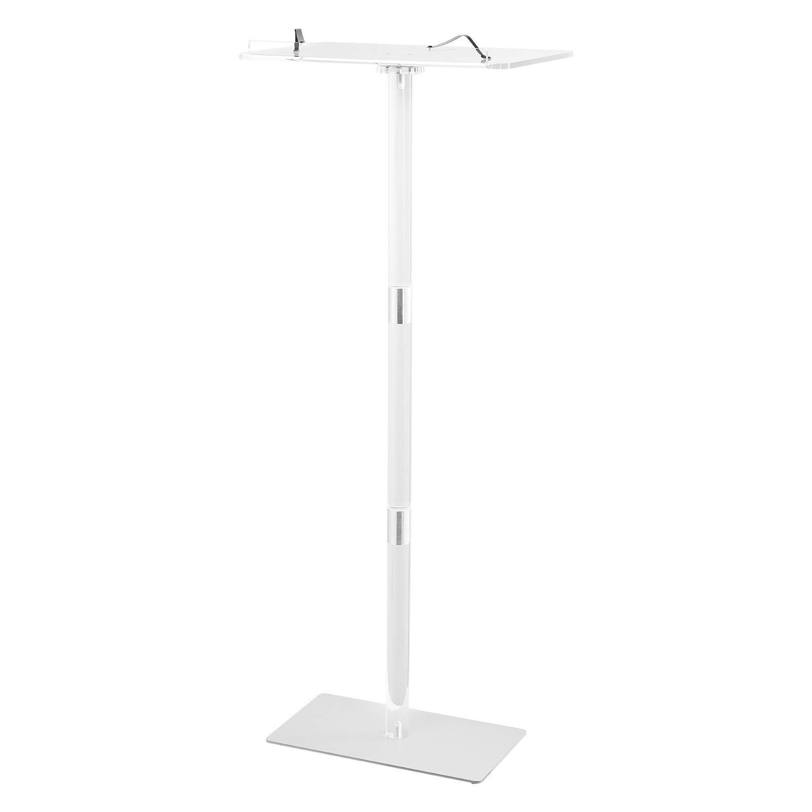 Acrylic Lectern Podium Stand 43" Adjustable Angle Portable Floor Standing