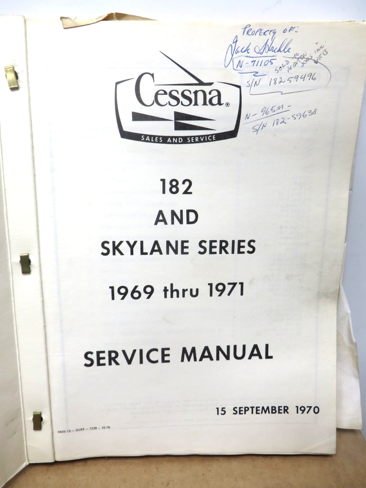Aviation Cessna model 182 & Skylane Service Manual (4)