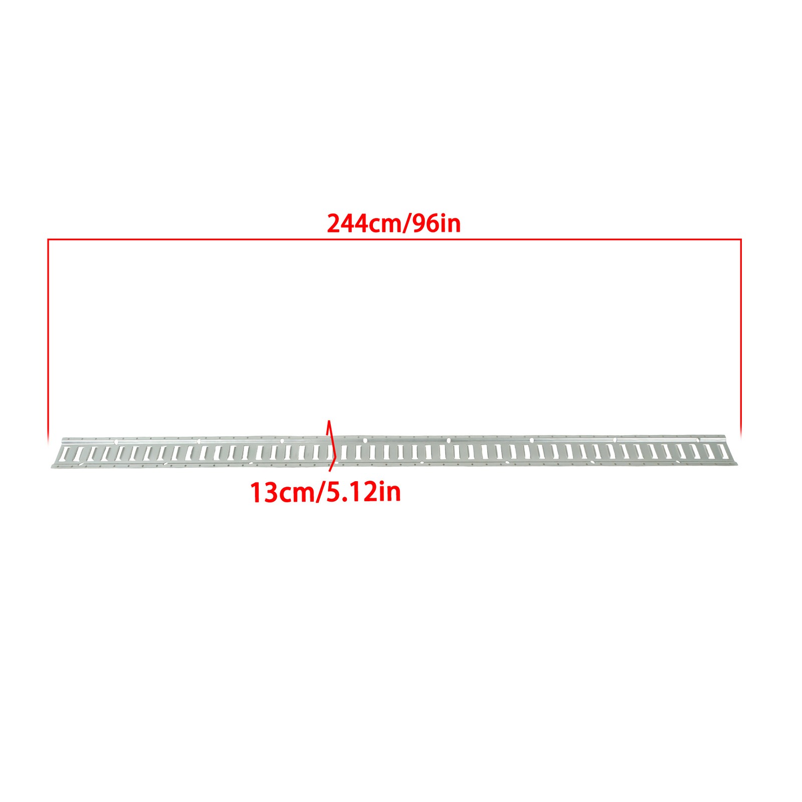 Labwork (8 Piece) 8 ft Galvanized Horizontal E-Track Trailer Tie-Down Rails