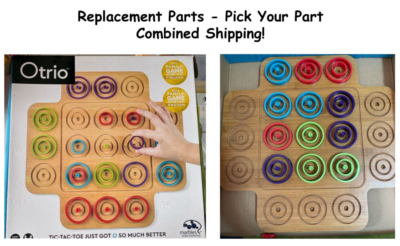 Otrio Deluxe Game REPLACEMENT Pieces Tic Tac Toe Tokens - U Pick Your Parts