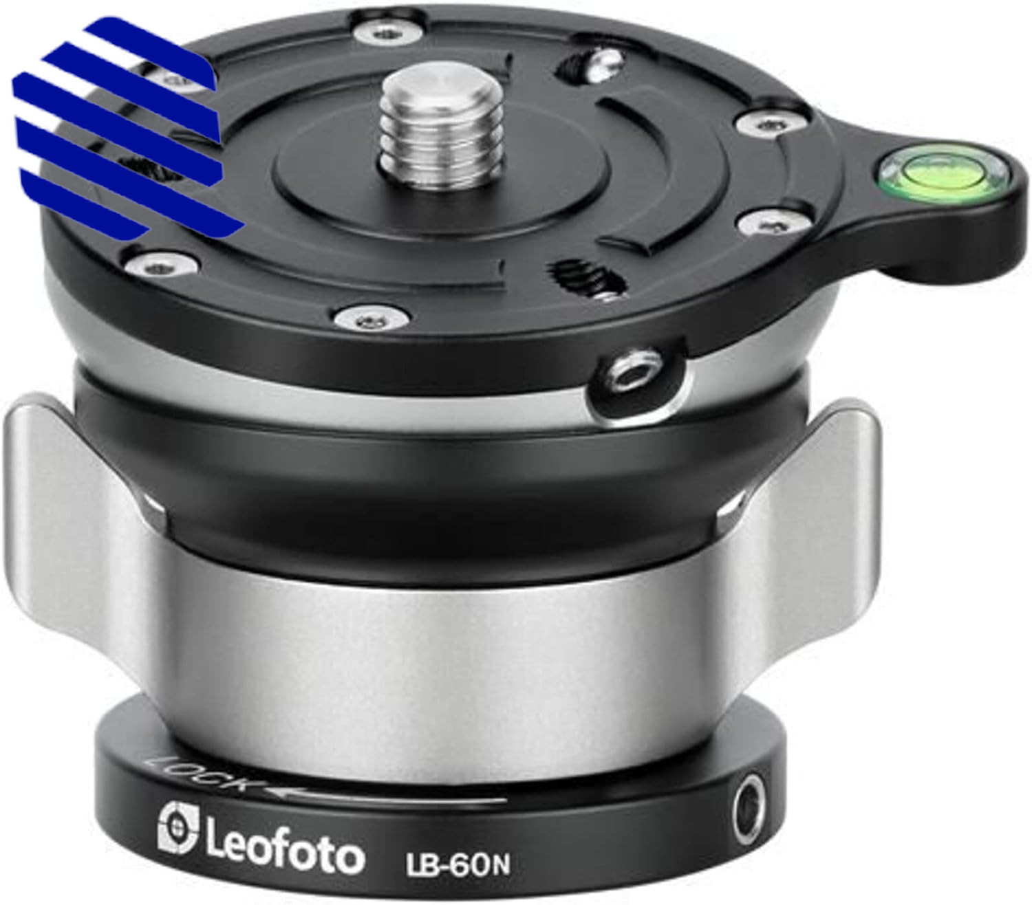 LB-60N 60mm Leveling Base for Tripod w Butterfly Lock Collar 33lb Max Load NEW