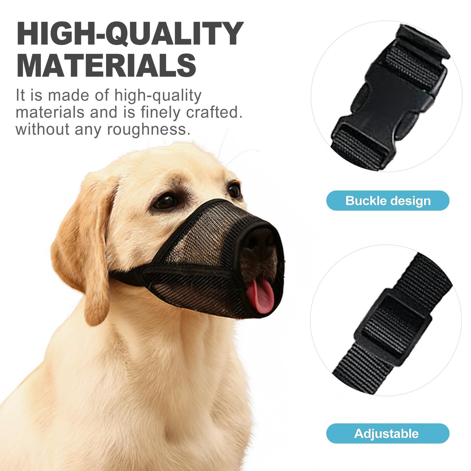 CoguZed 1-Pack Single Pack Soft Dog Muzzle for Small Dogs – S, Black