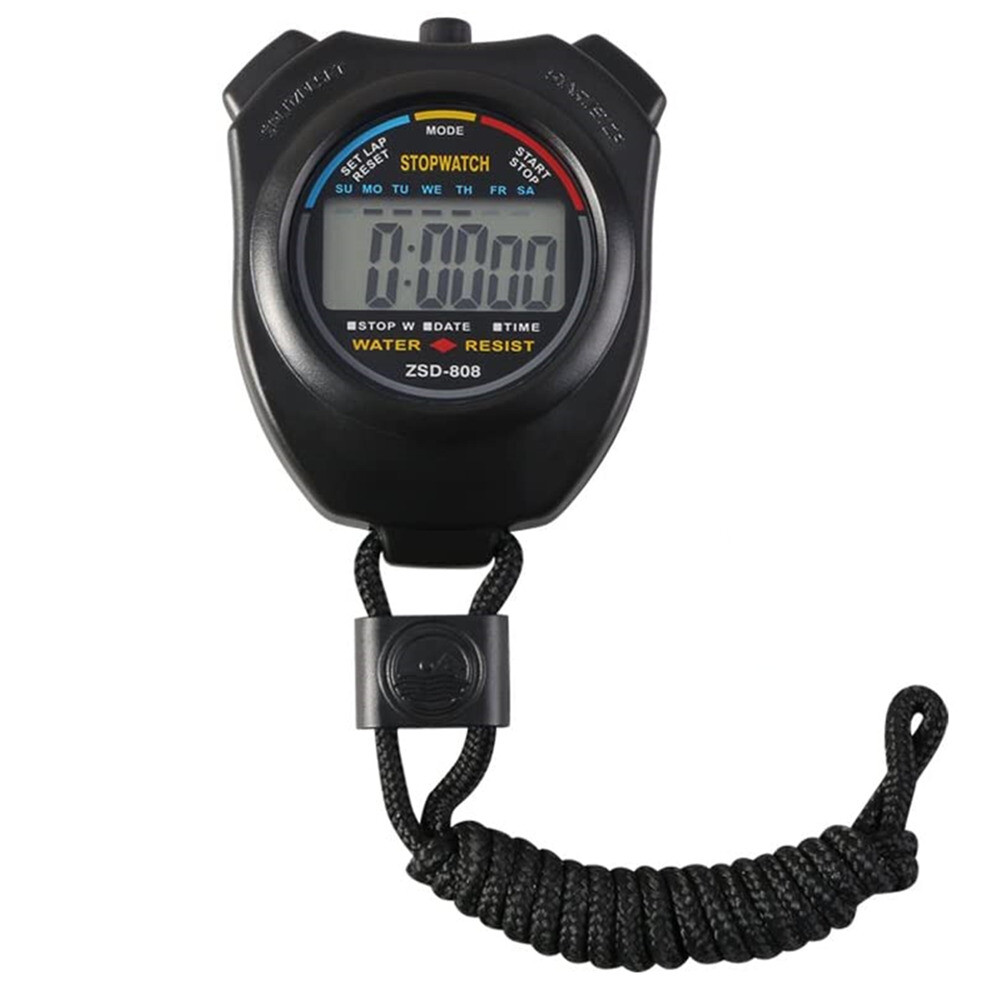 2PCS Handheld Digital Stopwatch Timer Outdoor Sports Training Timer Chronograph