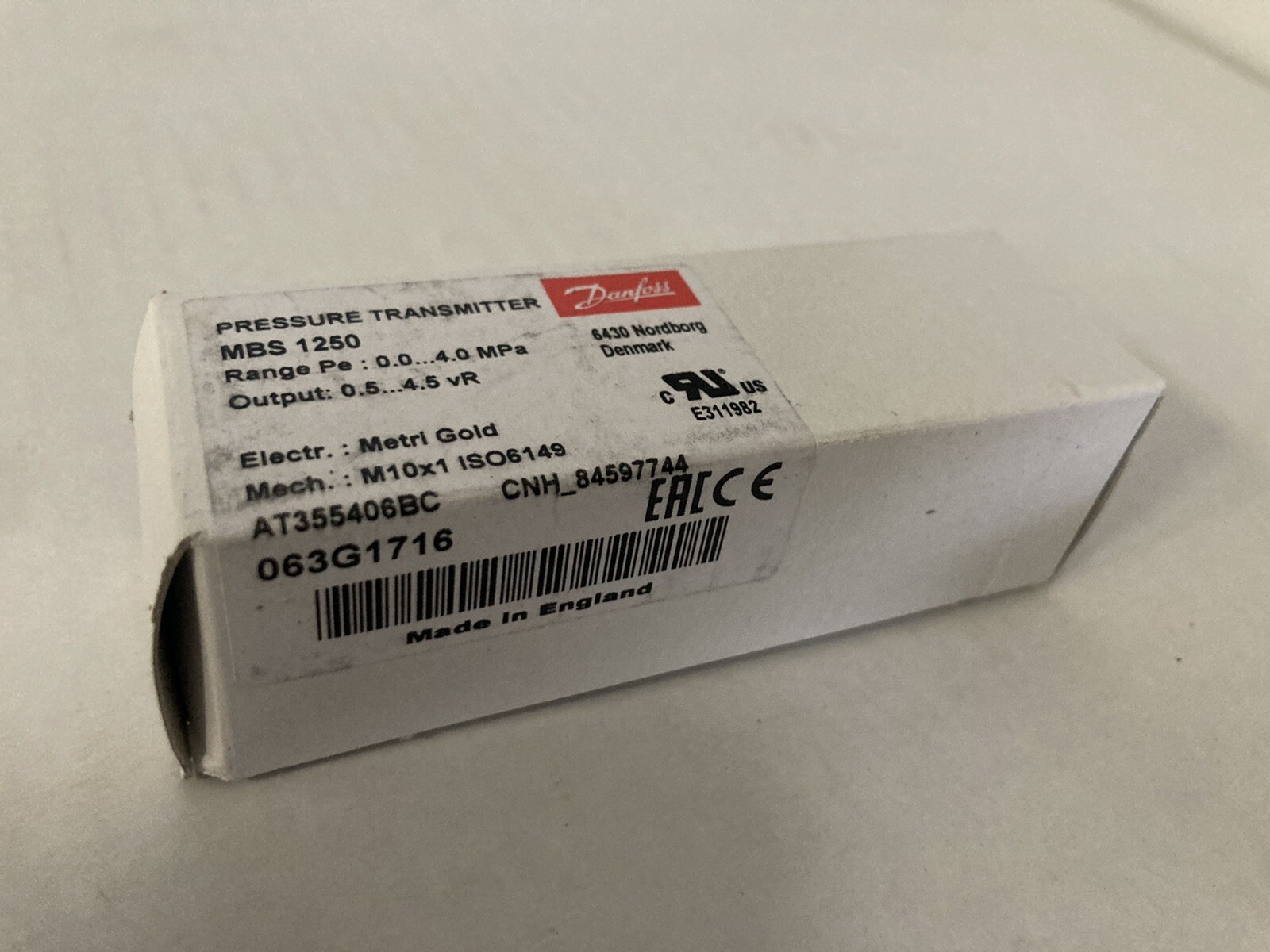 NEW IN BOX DANFOSS MBS 1250 PRESSURE TRANSMITTER (063G1716) Multiple Available