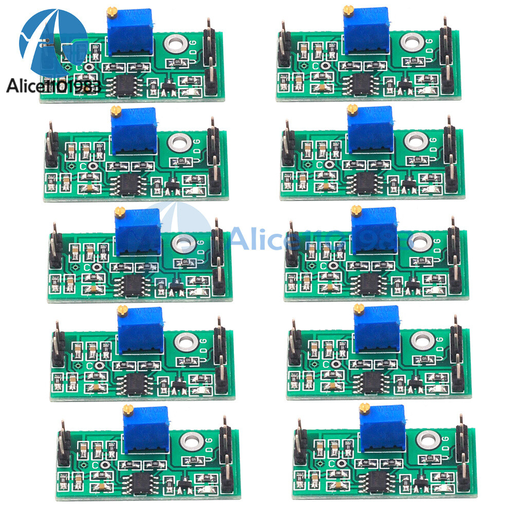10PCS LM393 Voltage Comparator High Low Level Dual Output Signal Adjustable