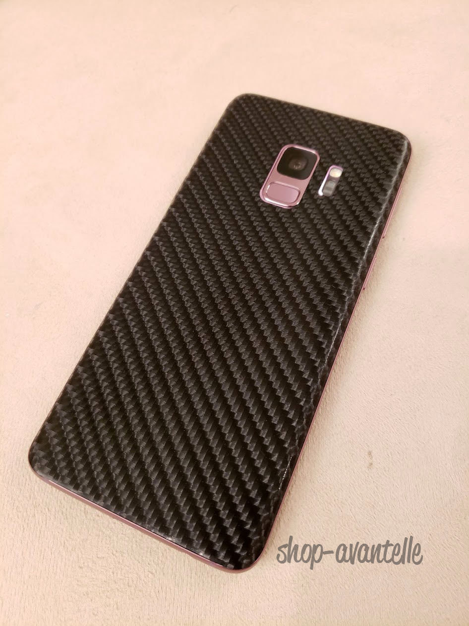 Samsung Galaxy S9 Decal Skin - Genuine 3M 2080 Black Carbon Fiber Vinyl