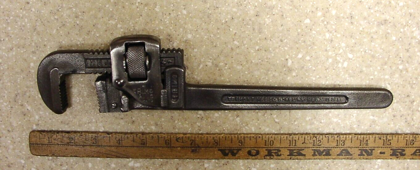 Vintage Trimont Mfg. Co. Trimo 14" Pipe Wrench,2-1/8" Capacity,EXCEPTIONAL!