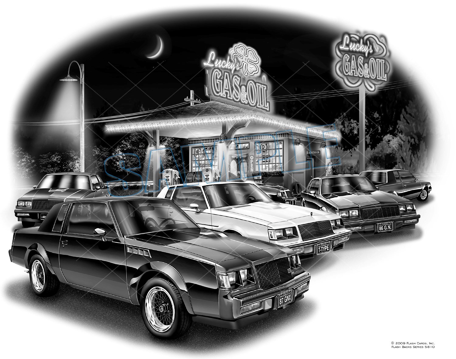 GRAND NATIONAL 83,84,85,86,87 GNX MUSCLE ART PRINT #5810   **FREE USA SHIPPING**