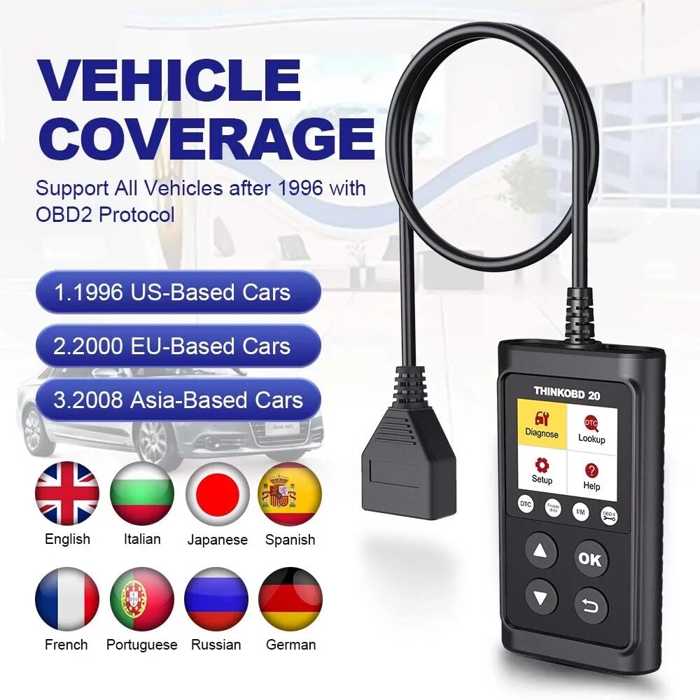 THINKOBD 20 Auto Code Reader OBD2 Scanner Car Check Engine Fault Diagnostic Tool