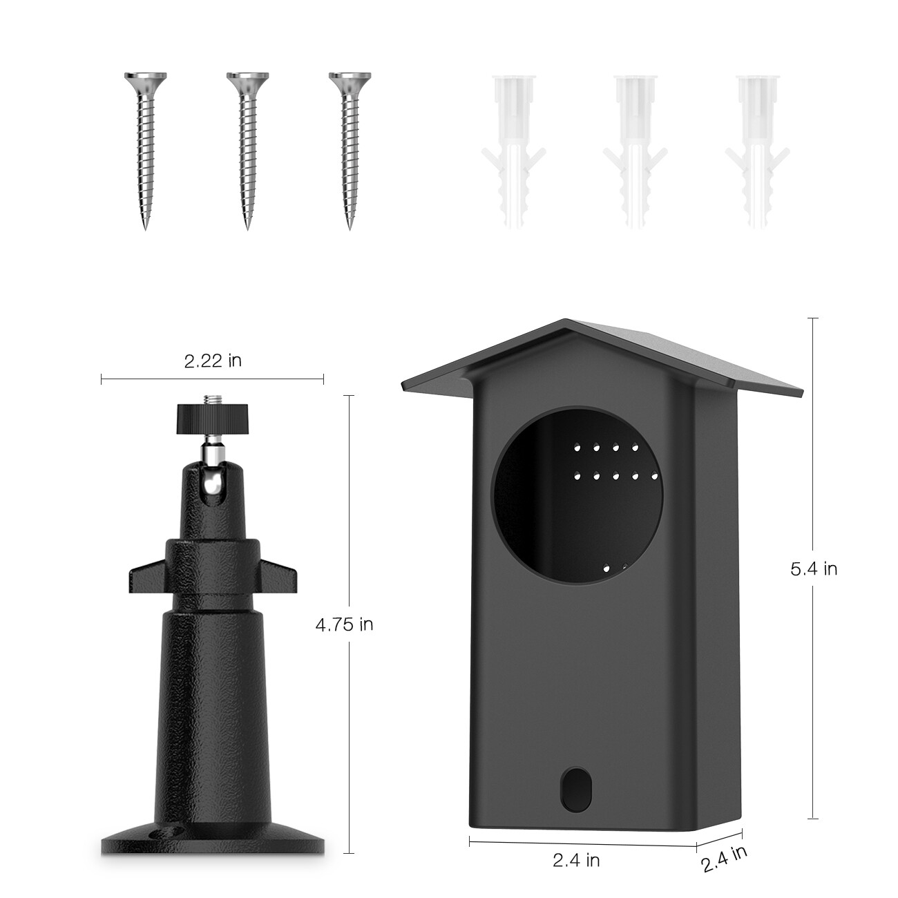For Wyze cam pan v2 Protective Case & Metal Wall Mount Bracket by HOLACA