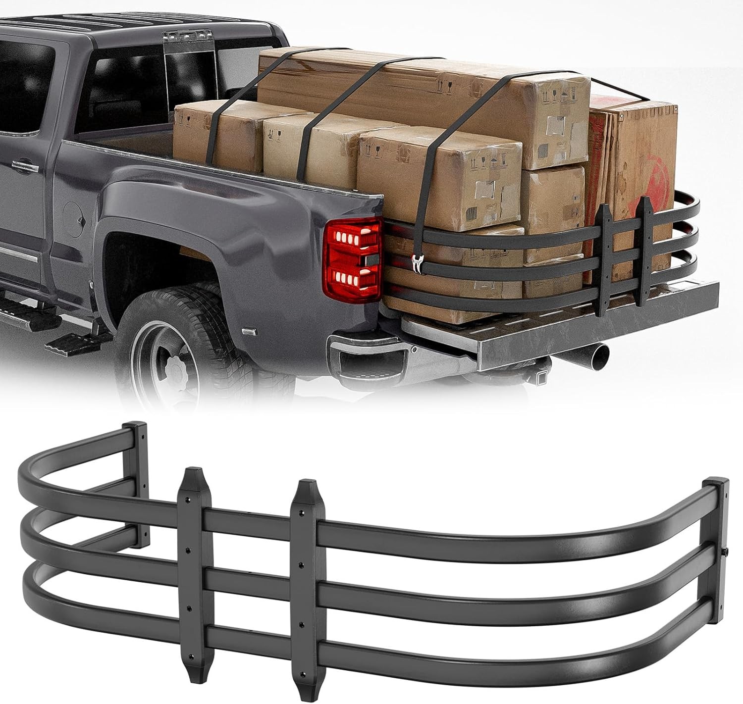 Aluminum Truck Bed Extender Adjustable Tailgate 59-69