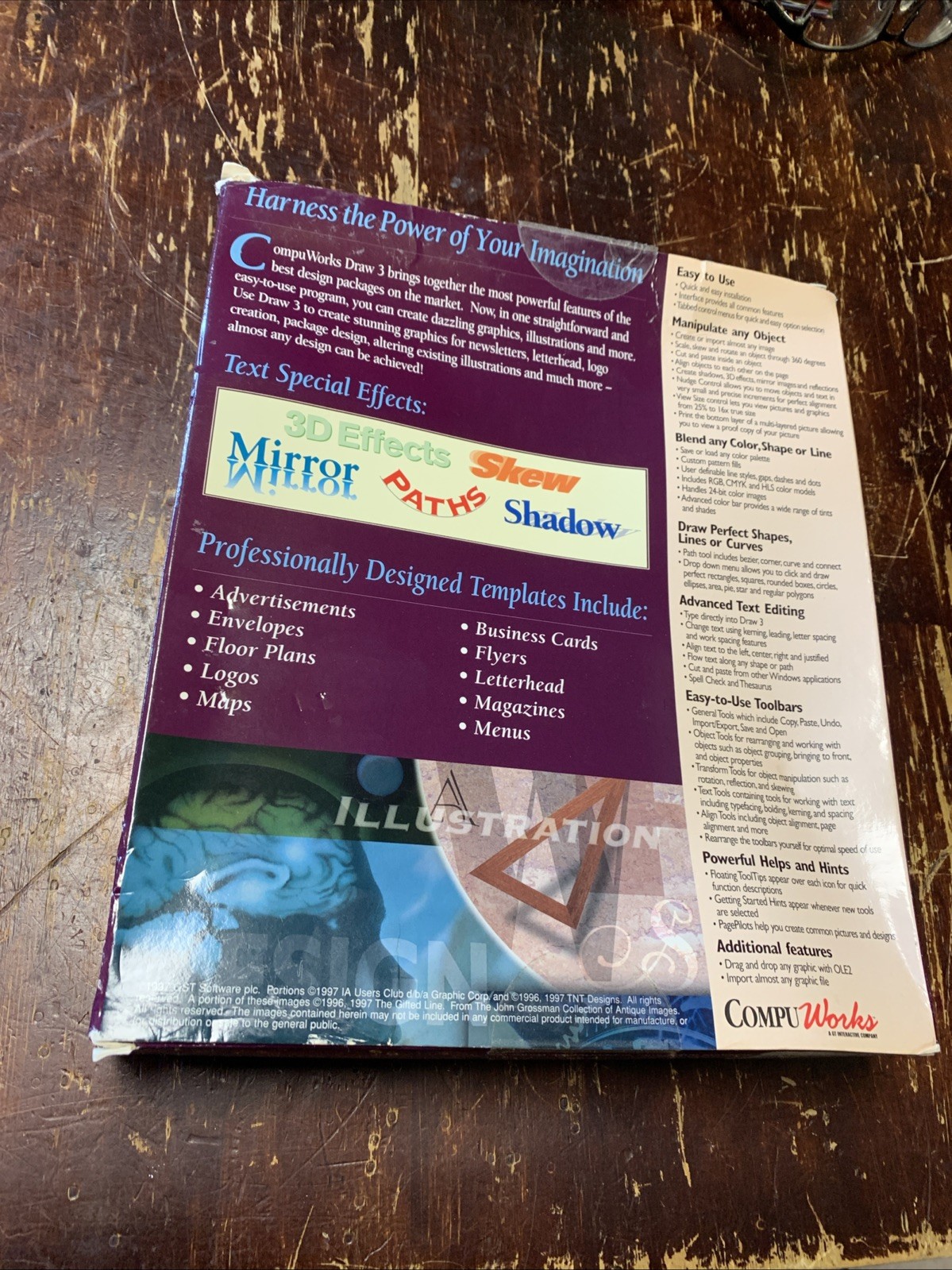 Draw 3 Compu Works - Design & Illustration CD-Rom Disc for Windows PC