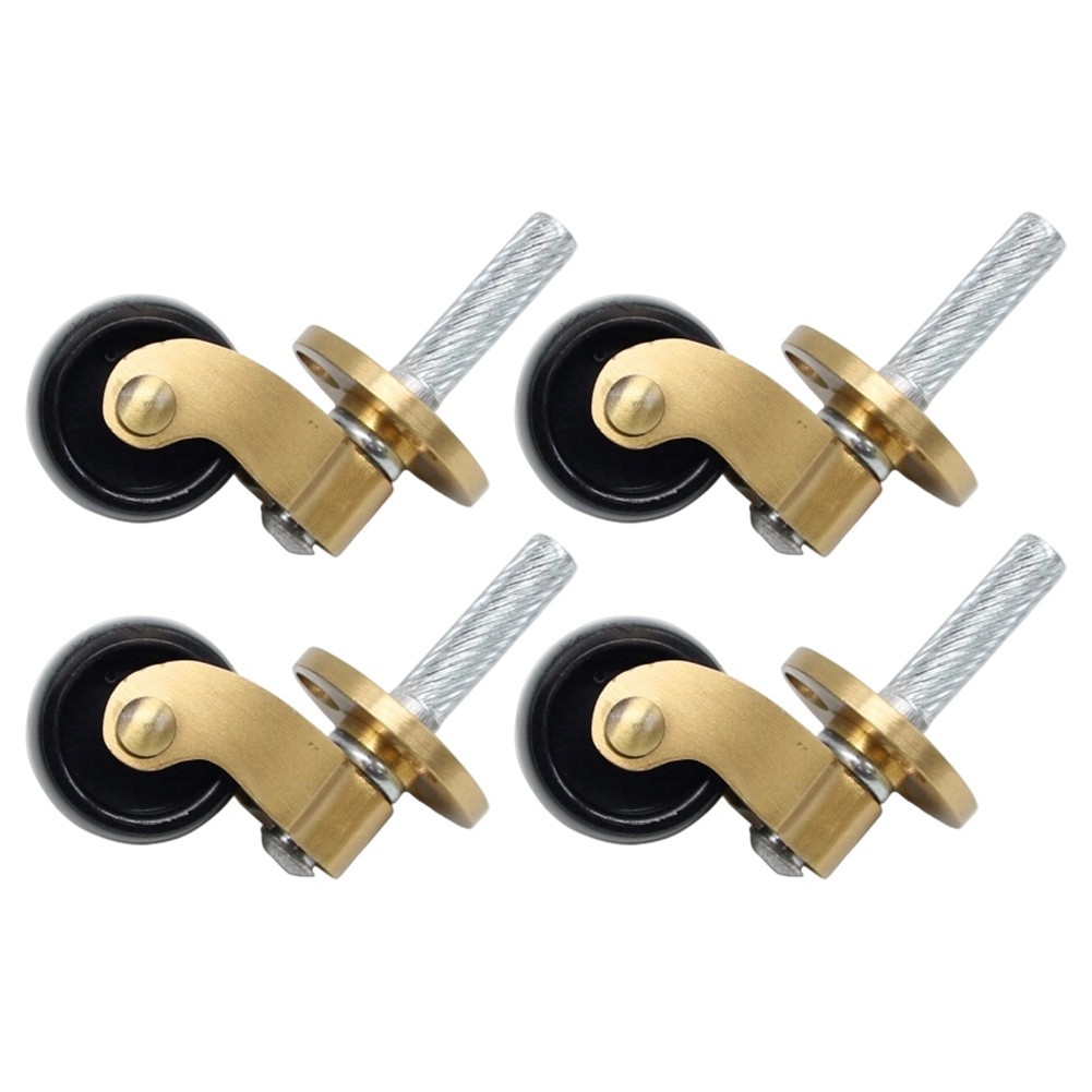 4pcs Solid Brass Silent Bearing Casters 360 Degree Rotation for Furniture