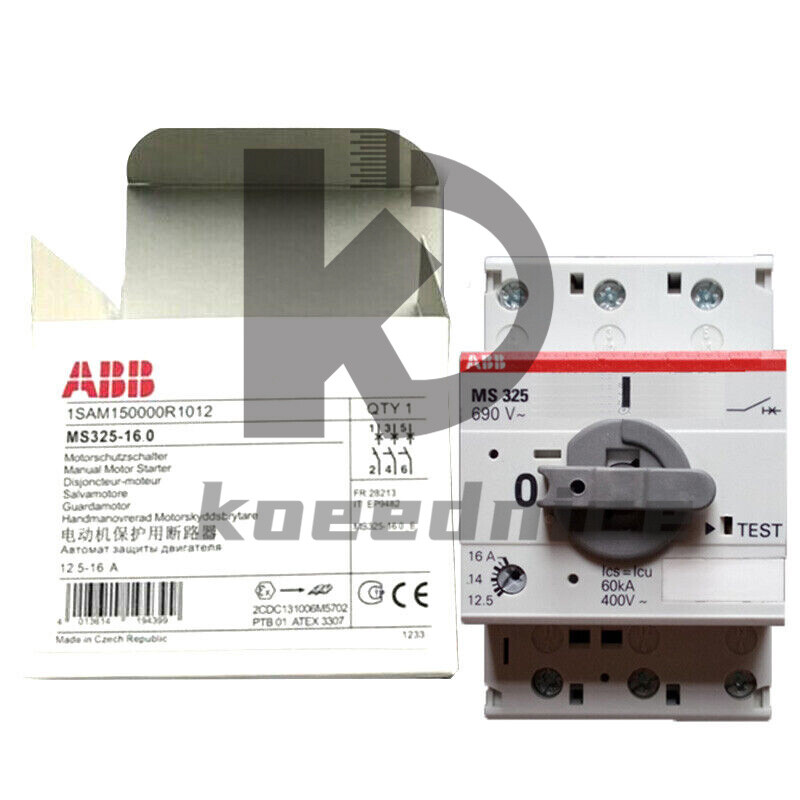 New In Box ABB MS325-16 Motor Circuit Breaker 12.5-16A #