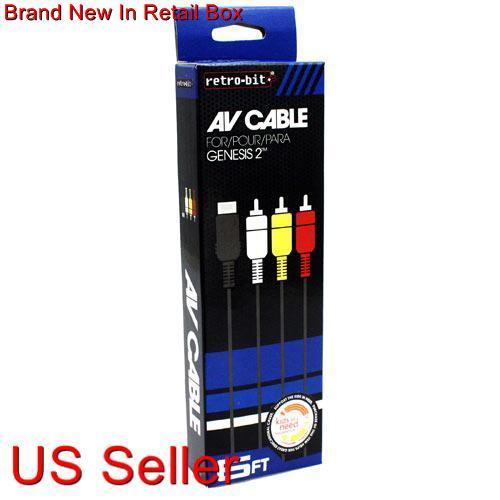 NEW Stereo 9 Pin RCA A/V AV Cable Cords For Sega Genesis 2 (6 MONTH WARRANTY)