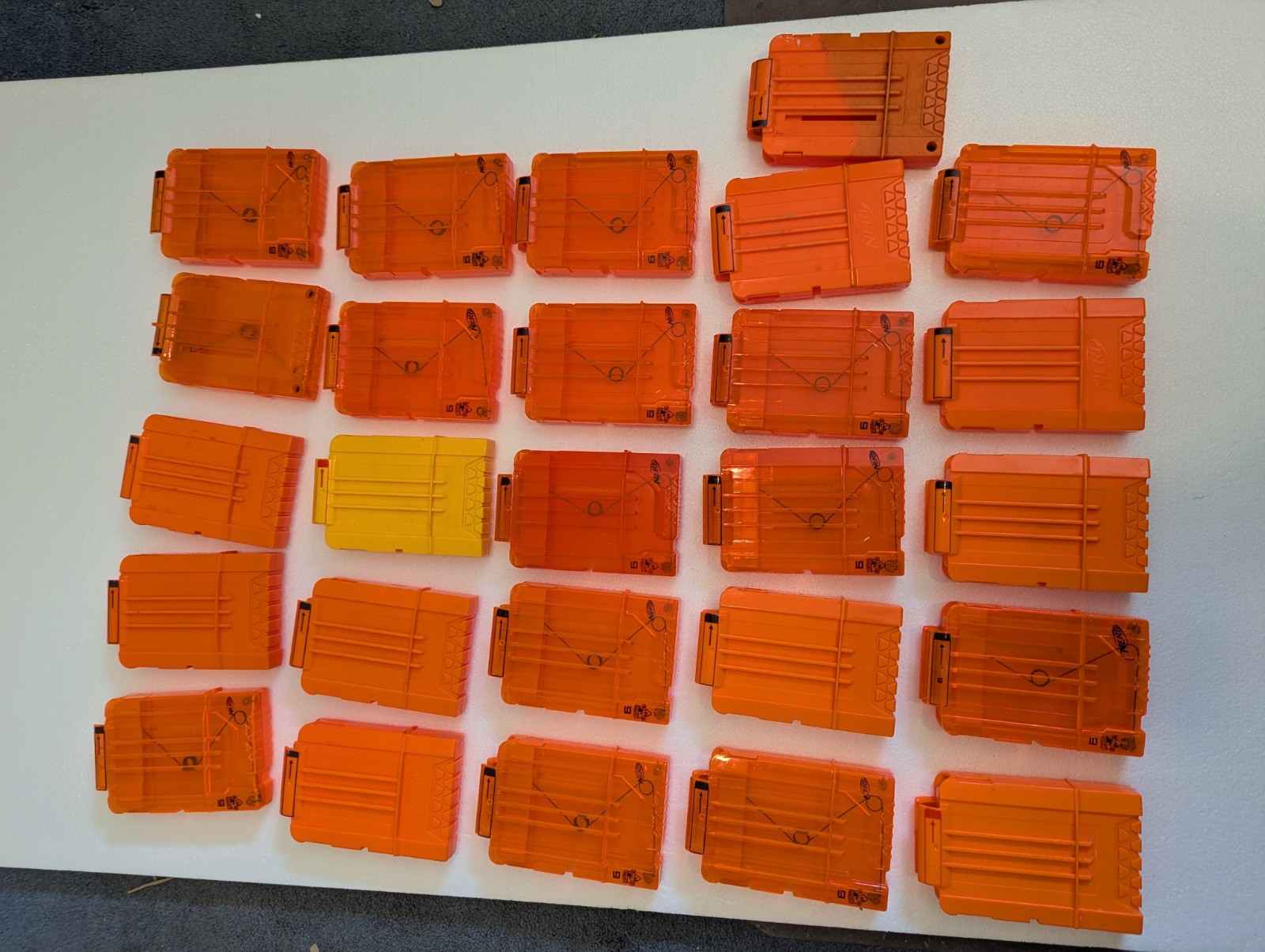 Large Lot 26 Nerf Clips 6 Accessory Magazine Ammo Set Replacement Toy
