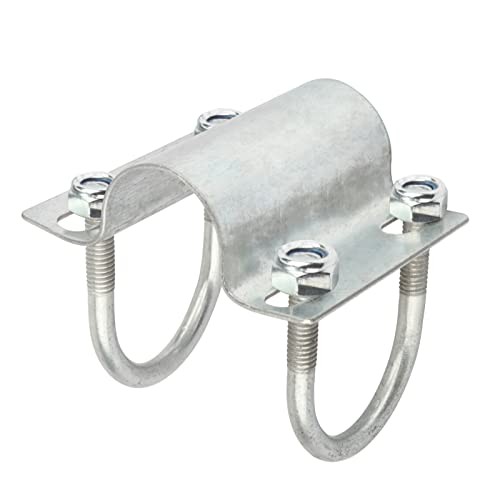8 Pack U Bolt Cross Pipe Clamps, 1" x 1-3/8" OD Adjustable Grid Connector for