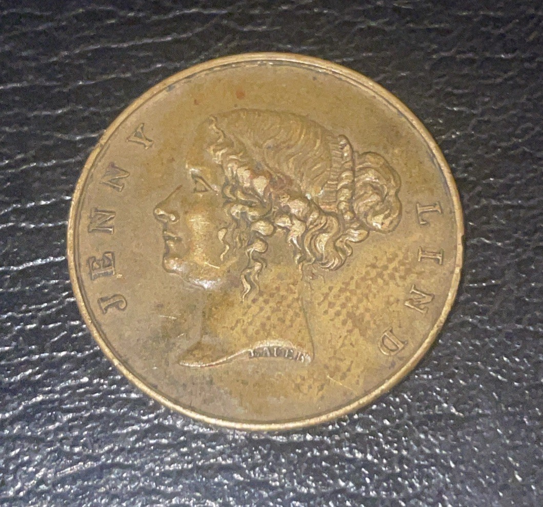 Very Rare Antique Coin Trade Token Queen Victoria “Jenny Lind, Tendit Ad Astra”
