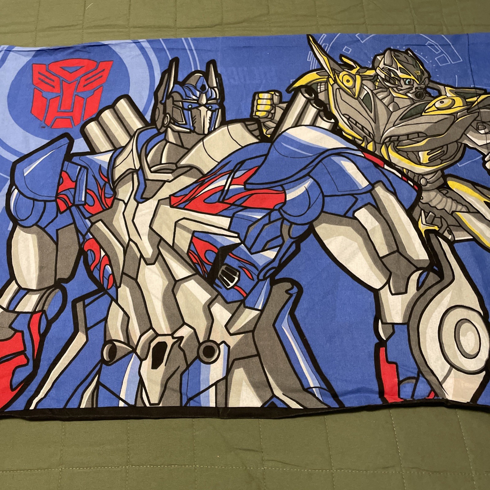 Transformers Pillow Case Single Optimus Prime Silver Knight 29” X 20”