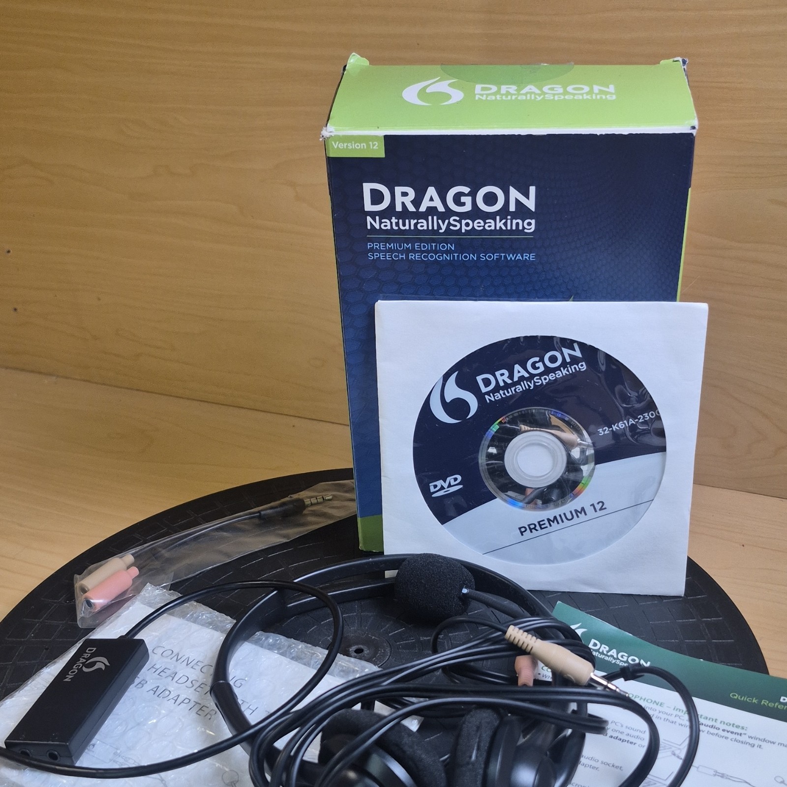 Dragon NaturallySpeaking Premium 12 Speech Recognition Software DVD w/ Headset